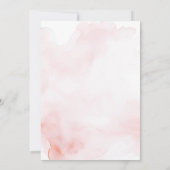 Pink Purple Watercolor Bow Watercolor Girl Baptism 招待状 (裏面)