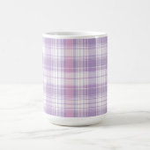 PINK PURPLE WHITE EASTER PLAID PATTERN コーヒーマグカップ (中央)