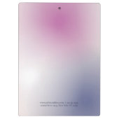 Pink Purple White Minimalist Aesthetic Gradient クリップボード (裏面)