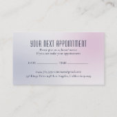 Pink Purple White Minimalist Aesthetic Gradient 名刺 (裏面)