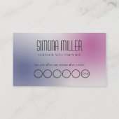 Pink Purple White Minimalist Aesthetic Gradient 名刺 (裏面)