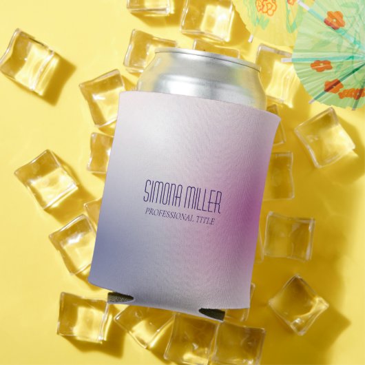 Pink Purple White Minimalist Aesthetic Gradient 缶クーラー (インサイチュ 夏)