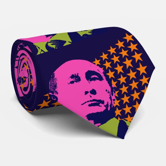 Pink Putin Pop Art Portrait ネクタイ (ロール)