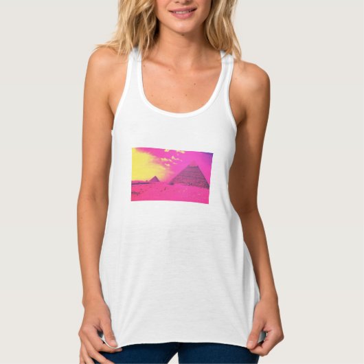 Pink Pyramids T-Shirt Tank Top タンクトップ (正面)