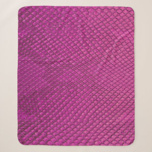 Pink Python：スネークスキンテクスチャ。 シェルパブランケット