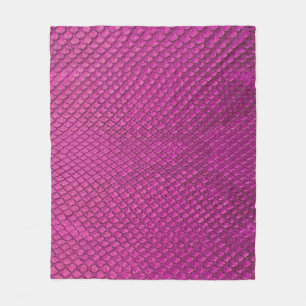 Pink Python：スネークスキンテクスチャ。 フリースブランケット