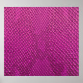 Pink Python：スネークスキンテクスチャ。 ポスター (正面)