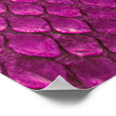 Pink Python：スネークスキンテクスチャ。 ポスター (角)