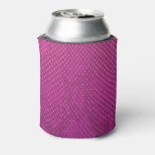 Pink Python：スネークスキンテクスチャ。 缶クーラー (缶裏面)