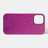 Pink Python:スネークスキンテクスチャ。 iPhoneケース (裏面横)