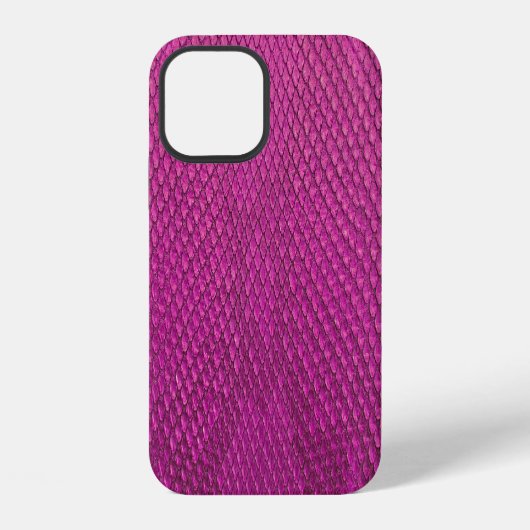 Pink Python:スネークスキンテクスチャ。 iPhoneケース (裏面)
