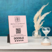 Pink QR Code | Google Business Rating Display フォトプラーク (側面)