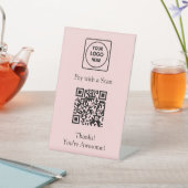 Pink QR Code | Scan to Pay Custom Business Logo 台座サイン (インサイチュ)