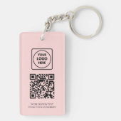Pink QR | Professional Business Logo Design キーホルダー (裏面)