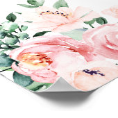 Pink Quinceanera Thank You Sign ポスター (角)