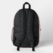 Pink Rainbow Backpack. プリントバックパック (裏面)