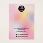 pink rainbow holographic necklace earrings display (裏面)