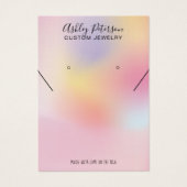 pink rainbow holographic necklace earrings display (正面)