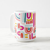 Pink Rainbow Mug – Cute Soft Pastel Coffee Cup コーヒーマグカップ (正面左)