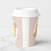 Pink Rainbow Pattern Floral Boho Sun Baby Shower 紙コップ (右)