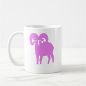 Pink Ram Silhouette Aries Coffee Mug コーヒーマグカップ (左)