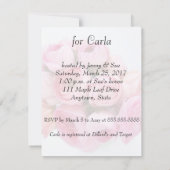 PInk ranunculusバンチブライダルシャワー 招待状 (裏面)