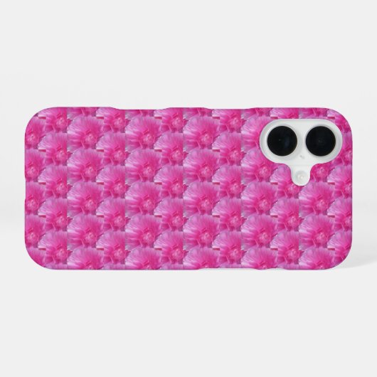 Pink Ranunculus – Modern Floral Design iPhone 16ケース (裏面横)