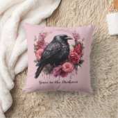 Pink Raven Roses クッション (ブランケット)