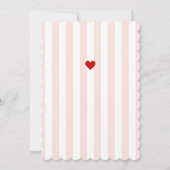 Pink & Red A Little Sweetheart Baby Shower 招待状 (裏面)