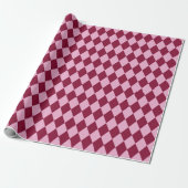 Pink red argyle pattern Wrapping paper ラッピングペーパー (アンロールド)