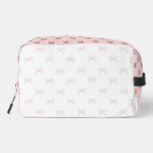 Pink & Red Bow Pattern Coquette Cosmetic  ドップキット (裏面)