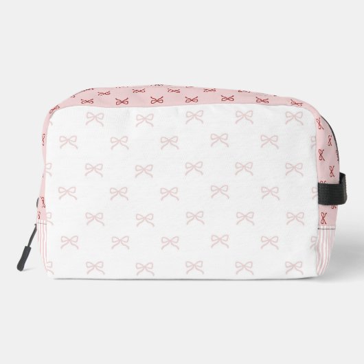 Pink & Red Bow Pattern Coquette Cosmetic  ドップキット (裏面)