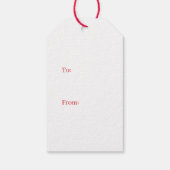 Pink Red Bows Christmas ギフトタグ (裏面)