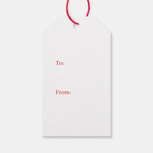 Pink Red Bows Christmas ギフトタグ (裏面)