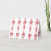 Pink Red Bows Christmas シーズンカード (裏面)