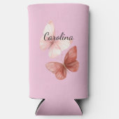 Pink Red Butterflies スリム缶クーラー (正面)