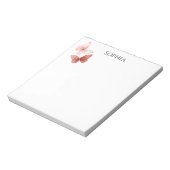 Pink Red Butterflies ノートパッド (回転)