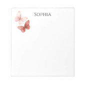 Pink Red Butterflies ノートパッド (正面)