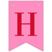 Pink Red Chic Happy Birthday バンティングフラッグ (第2の旗)