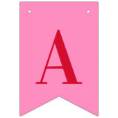 Pink Red Chic Happy Birthday バンティングフラッグ (第3の旗)