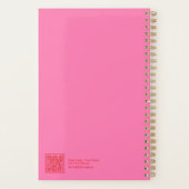 Pink/Red Feminine Minimalist Floral Planner プランナー手帳 (裏面)