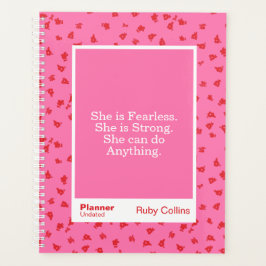 Pink/Red Floral Block Quote | Fully Customizable プランナー手帳