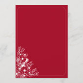 Pink Red Floral Elegant Wedding メニュー (裏面)