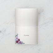 Pink Red Floral Geometric Watercolor Wedding Party サンキューカード (内部)