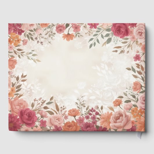 Pink &Red Floral Spring Wedding ゲストブック (裏面)