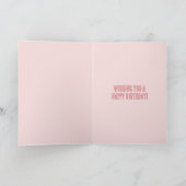 Pink Red Flowers Birthday カード (内部)