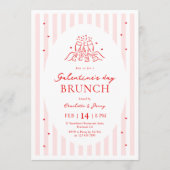 Pink Red Galentine's Party Invitation 招待状 (正面)