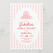 Pink Red Galentine's Party Invitation 招待状 (正面)