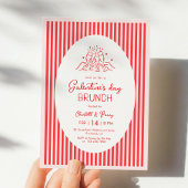 Pink Red Galentine's Party Invitation 招待状