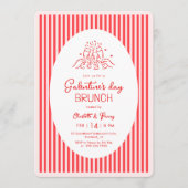 Pink Red Galentine's Party Invitation 招待状 (正面)